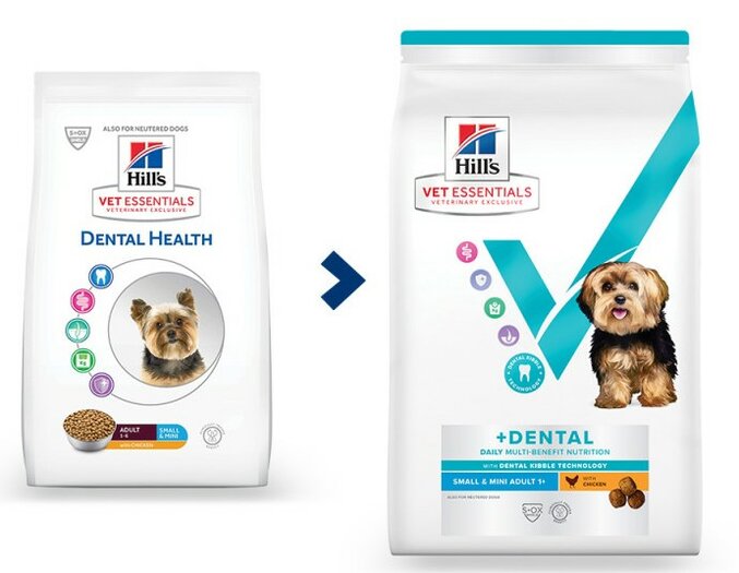 HILLS VETESS CANINE MBEN DENTAL ADULT SMALL MINI CHICKEN 2KG