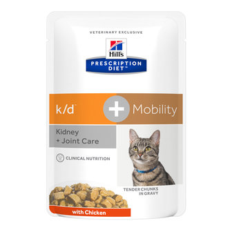 Hill&#039;s Prescription Diet k/d+Mobility Feline (Chicken) 12x85 gr