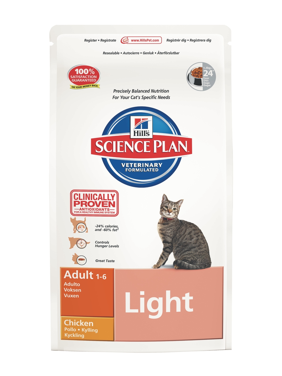 tempo Ondoorzichtig Beneden afronden Hill's Science Plan Feline Adult Light Chicken 1,5 kg -  Dierenartsenpraktijk De Lijsterbes - Voeding, supplementen en accessoires  voor uw gezelschapsdieren