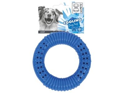 Mpets Cooling Dog Toy Loop blauw small
